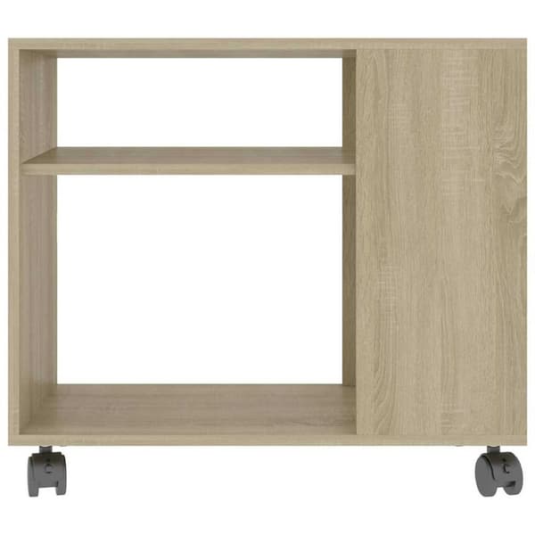 vidaXL sidebord 70x35x55 cm konstrueret træ sonoma-egetræsfarvet