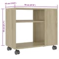 Miniatyrbillede 7 af 7: vidaXL sidebord 70x35x55 cm konstrueret træ sonoma-egetræsfarvet