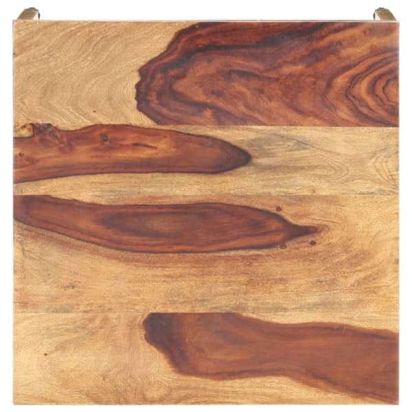 vidaXL Sidobord 60x60x40 cm massivt sheshamträ
