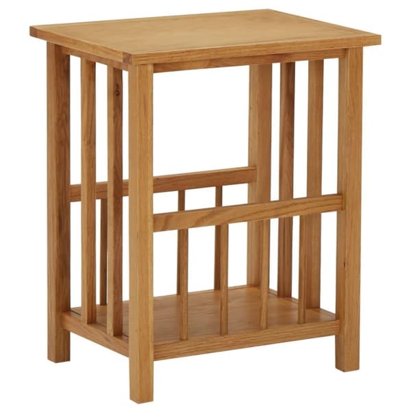 vidaXL magasinstativ 45x35x55 cm massivt egetræ