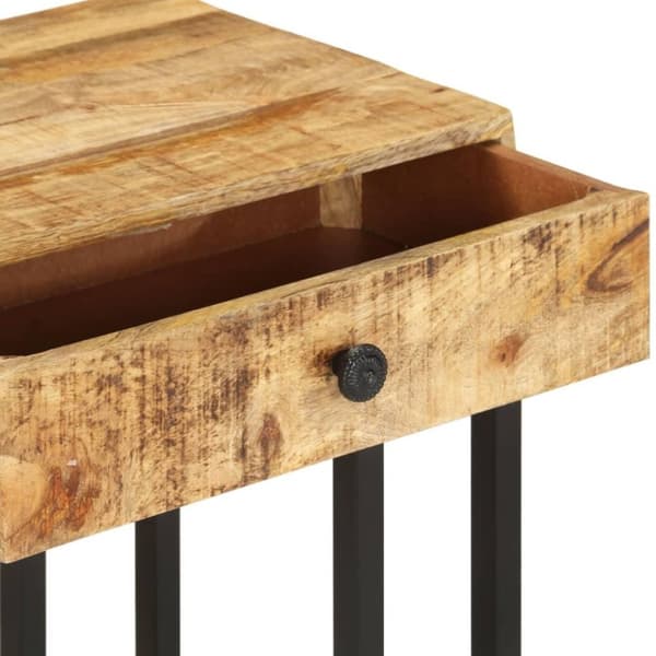 vidaXL U-formet sidebord 45x30x61 cm heltre mango