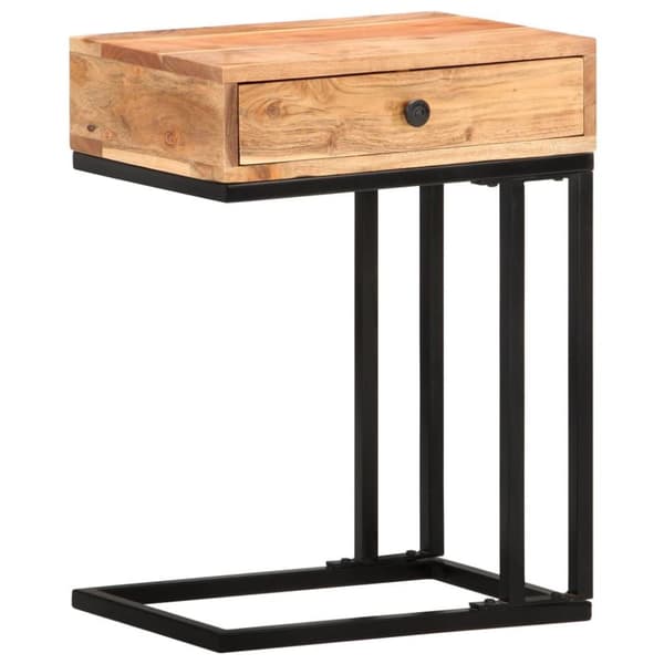 vidaXL U-formet sidebord 45x30x61 cm heltre akasie