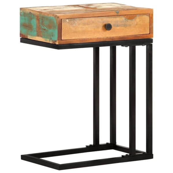 vidaXL U-formet sidebord 45x30x61 cm gjenvunnet heltre