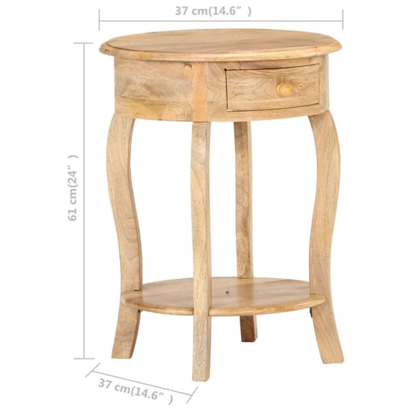 vidaXL sidebord 37x37x61 cm massivt mangotræ