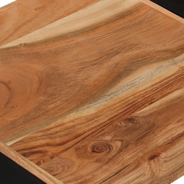 vidaXL Satsbord 3 st massivt trä med sheshamfinish