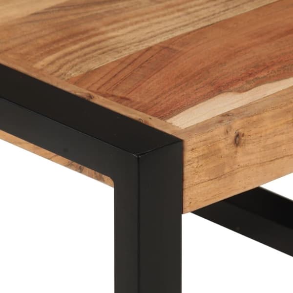 vidaXL Satsbord 3 st massivt trä med sheshamfinish
