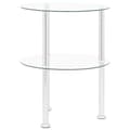 Miniatyrbillede 3 af 9: vidaXL sidebord med hylde 38 cm hærdet glas transparent