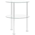 Miniatyrbillede 4 af 9: vidaXL sidebord med hylde 38 cm hærdet glas transparent