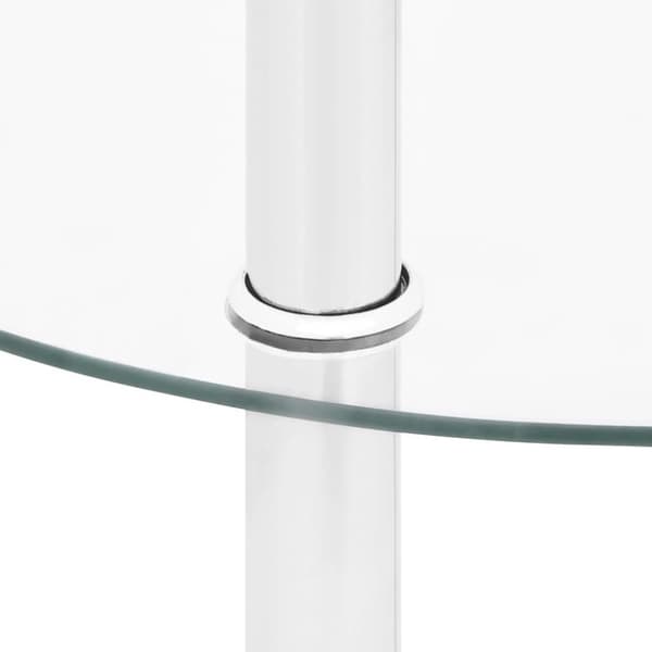 vidaXL sidebord med hylde 38 cm hærdet glas transparent