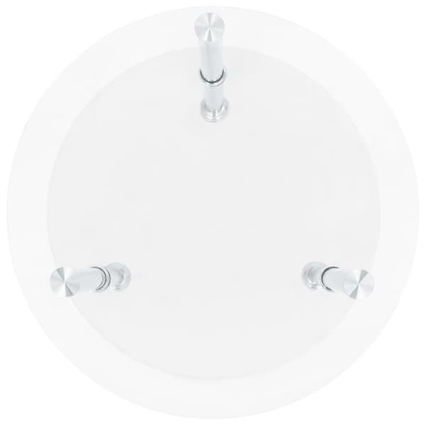 vidaXL sidebord med hylde 38 cm hærdet glas transparent