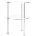 Miniatyrbillede 1 af 9: vidaXL sidebord med hylde 38 cm hærdet glas transparent