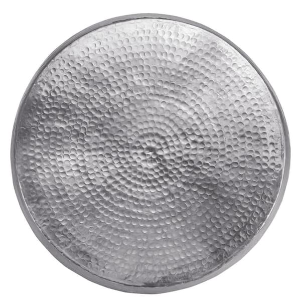 WOMO-DESIGN sofabord stuebord sofabord aluminium Ø 53x41 cm sølv
