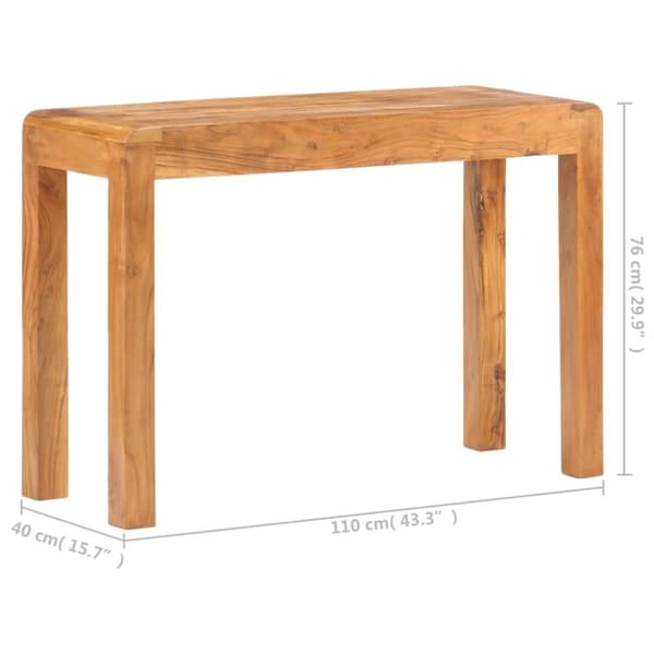 vidaXL konsolbord 110x40x76 cm massivt akacietræ med honningfinish