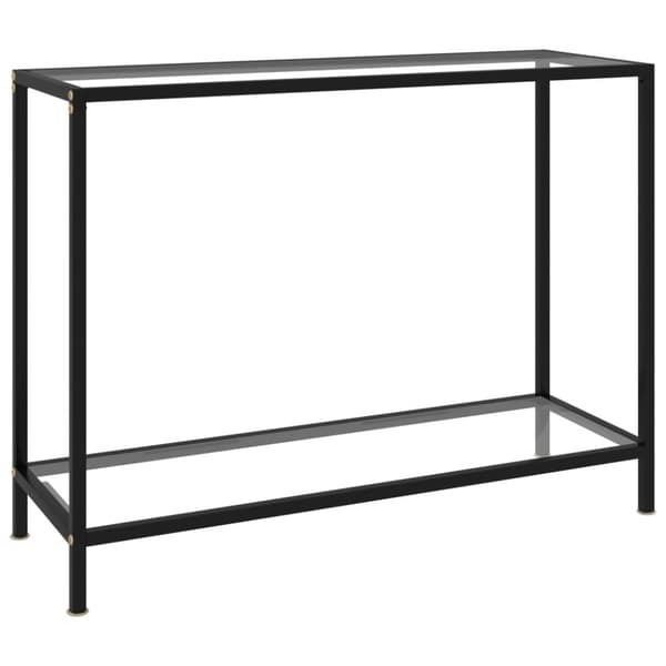 vidaXL konsolbord 100x35x75 cm hærdet glas transparent