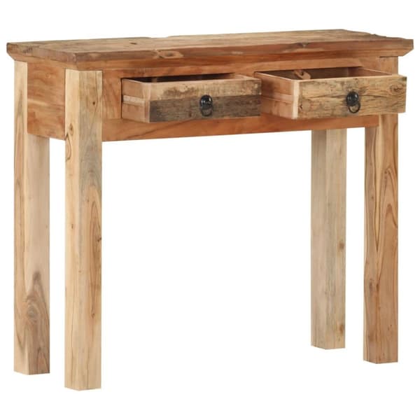 vidaXL konsolbord 90,5x30x75 cm massivt akacietræ og genbrugstræ