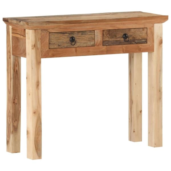 vidaXL konsolbord 90,5x30x75 cm massivt akacietræ og genbrugstræ