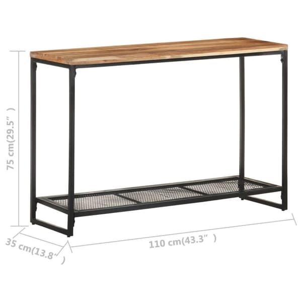 vidaXL Konsollbord 110x35x75 cm heltre akasie