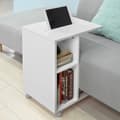 Miniatyrbild 6 av 8: SoBuy Soffbord med hjul Vardagsrumsbord Laptopbord, vit FBT48-W
