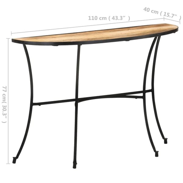 vidaXL Sidebord 110x40x77 cm heltre mango