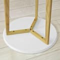 Miniatyrbillede 6 af 7: SoBuy Sofabord Hjørnebord Cafébord med hylder Længde 45 cm Bredde 45 cm Højde 60 cm hvid FBT52-WN