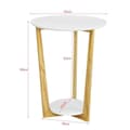 Miniatyrbillede 2 af 7: SoBuy Sofabord Hjørnebord Cafébord med hylder Længde 45 cm Bredde 45 cm Højde 60 cm hvid FBT52-WN