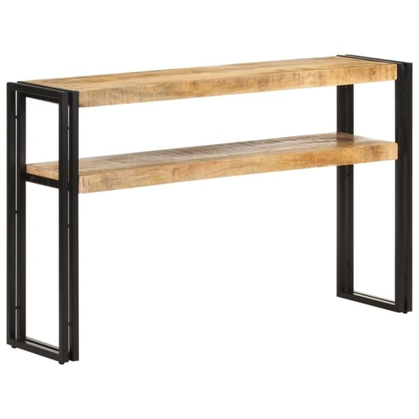 vidaXL Konsollbord 120x30x75 cm grov mangotre