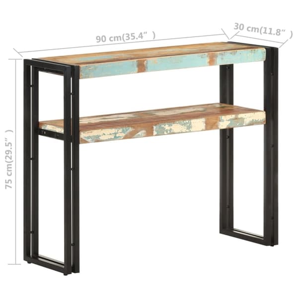 vidaXL Konsollbord 90x30x75 cm gjenvunnet heltre