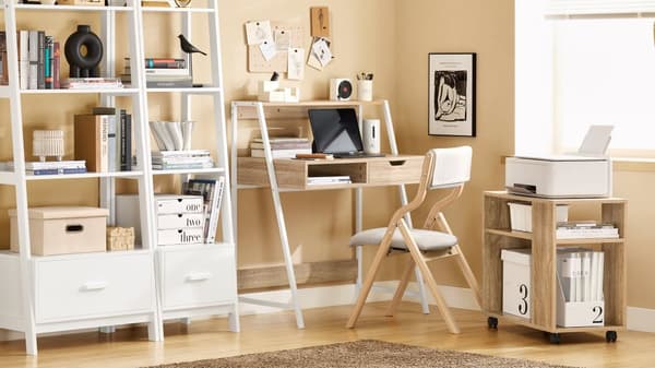 SoBuy Lave opholdsborde med hylder Sofabord Inkl. hjul Rullebord Længde 70 cm Bredde 35 cm Højde 60 cm FBT34-N