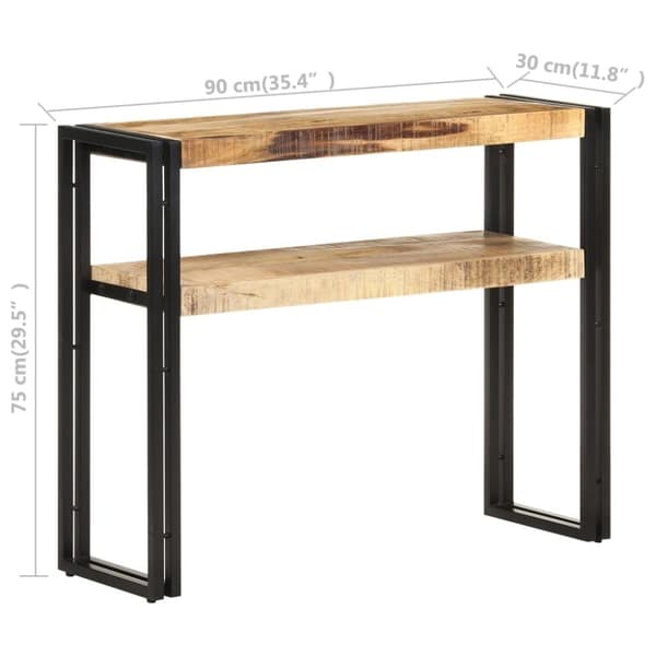 vidaXL konsolbord 90x30x75 cm ru mangotræ