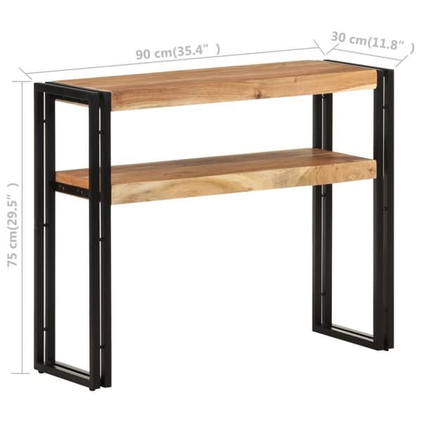 vidaXL konsolbord 90x30x75 cm massivt akacietræ