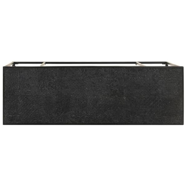 vidaXL Konsolbord svart 110x35x76 cm massivt akaciaträ och mangoträ