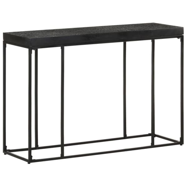 vidaXL Konsolbord svart 110x35x76 cm massivt akaciaträ och mangoträ