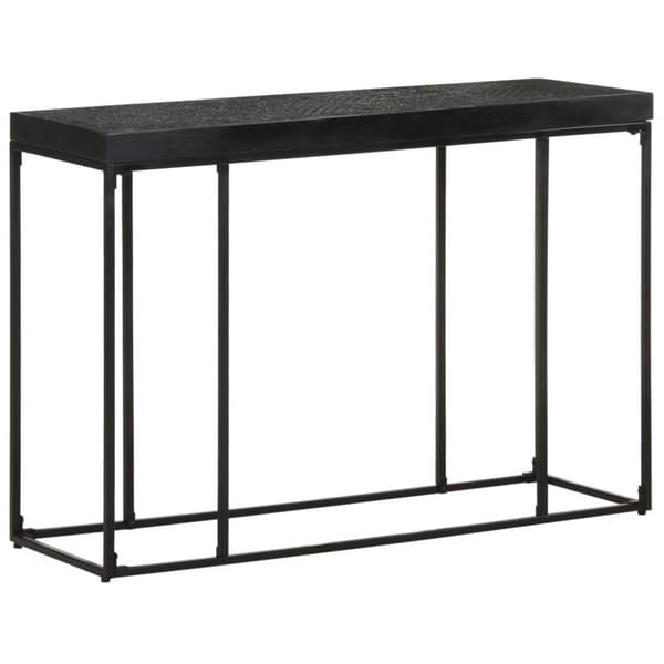 vidaXL Konsolbord svart 110x35x76 cm massivt akaciaträ och mangoträ