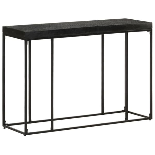vidaXL Konsolbord svart 110x35x76 cm massivt akaciaträ och mangoträ