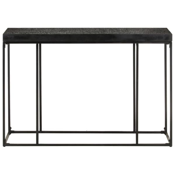 vidaXL Konsolbord svart 110x35x76 cm massivt akaciaträ och mangoträ