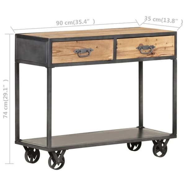 vidaXL Konsollbord 90x35x74 cm gjenvunnet heltre
