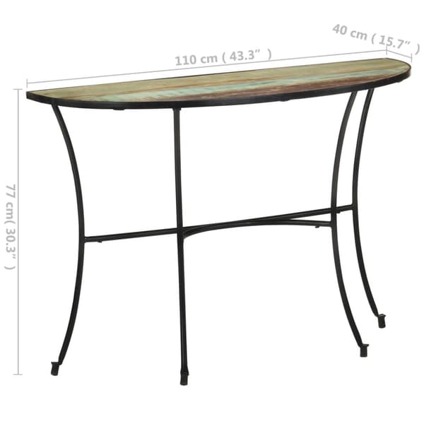 vidaXL sidebord 110x40x77 cm massivt genbrugstræ