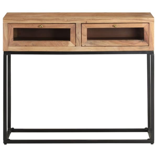 vidaXL konsolbord 90x35x76 cm massivt akacietræ
