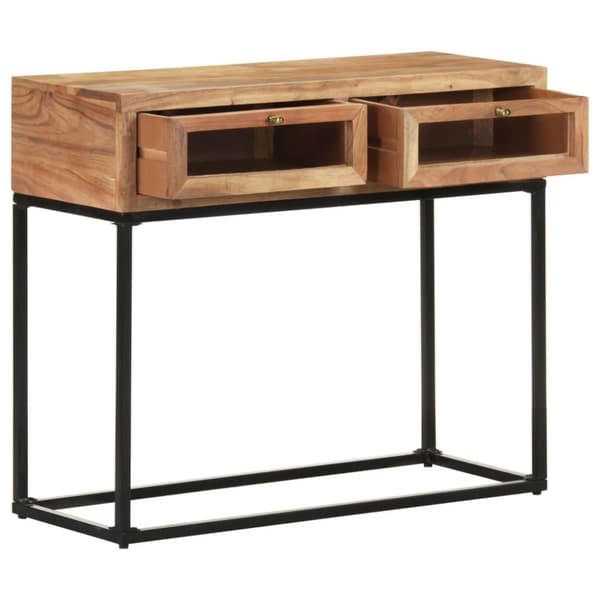 vidaXL konsolbord 90x35x76 cm massivt akacietræ