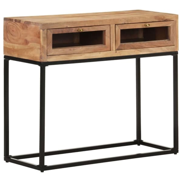 vidaXL konsolbord 90x35x76 cm massivt akacietræ