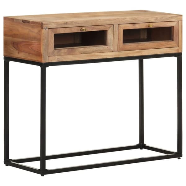vidaXL konsolbord 90x35x76 cm massivt akacietræ