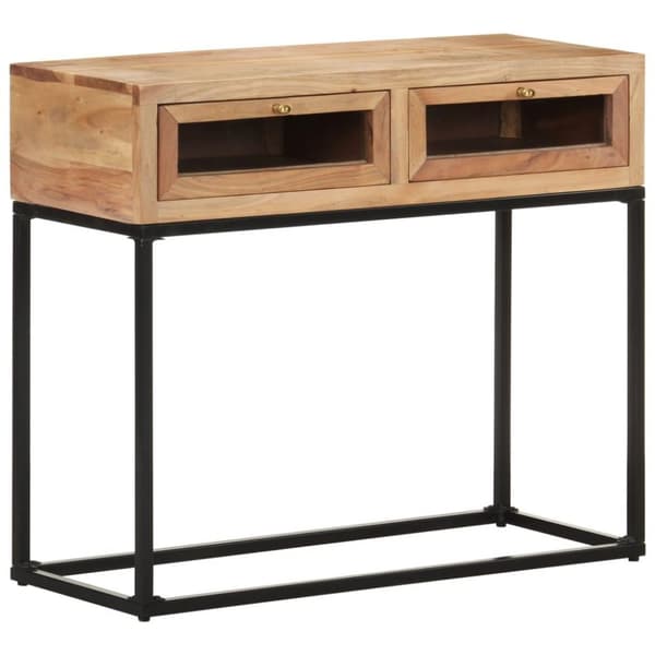 vidaXL konsolbord 90x35x76 cm massivt akacietræ