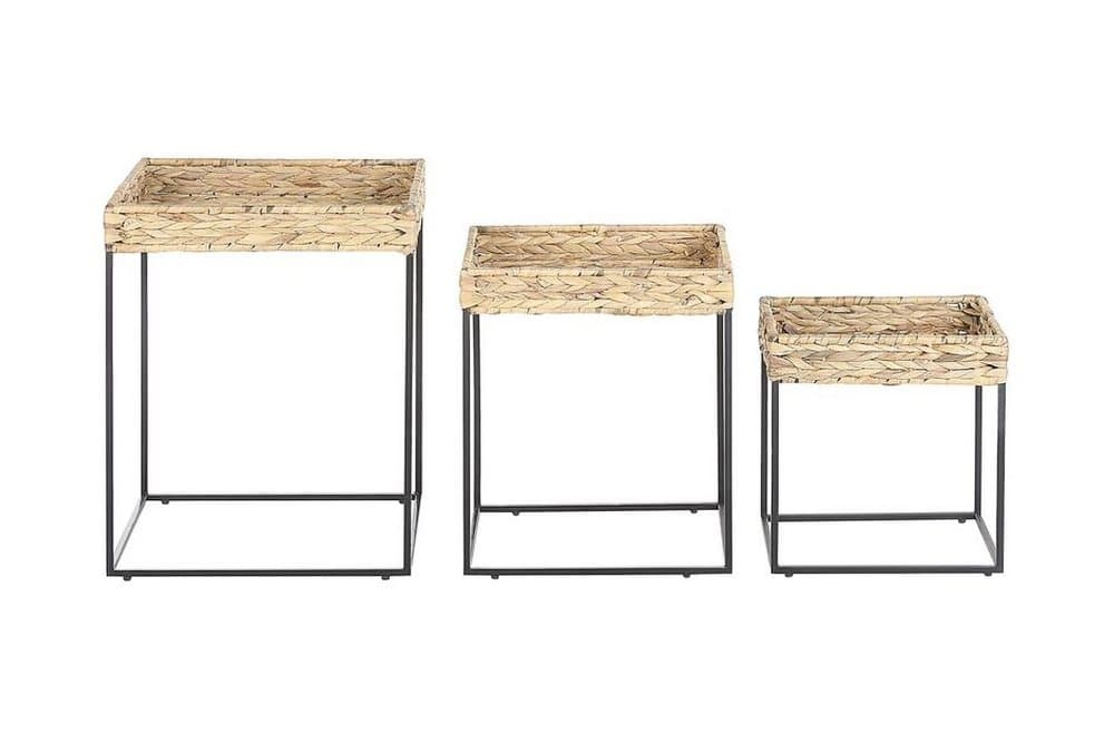 WEENEN Satsbord 43 cm 3-pack Ljusbrun/Svart