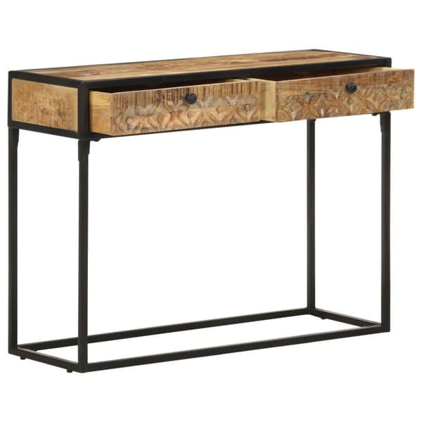 vidaXL konsolbord 100x35x75 cm massivt mangotræ