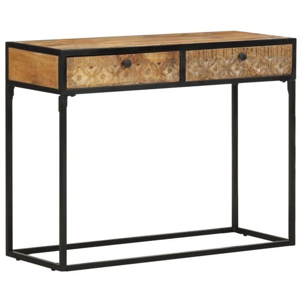 vidaXL konsolbord 100x35x75 cm massivt mangotræ