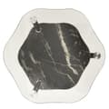 Miniatyrbild 3 av 6: vidaXL Sidobord med 2 hyllor transparent/svart 38x38x50 cm härdat glas