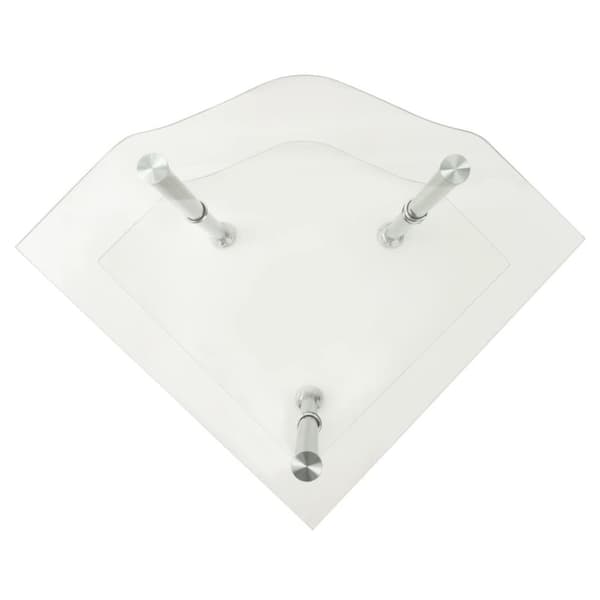 vidaXL sidebord med hylde 38x38x50 hærdet glas transparent