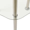Miniatyrbillede 4 af 6: vidaXL sidebord med hylde 38x38x50 hærdet glas transparent