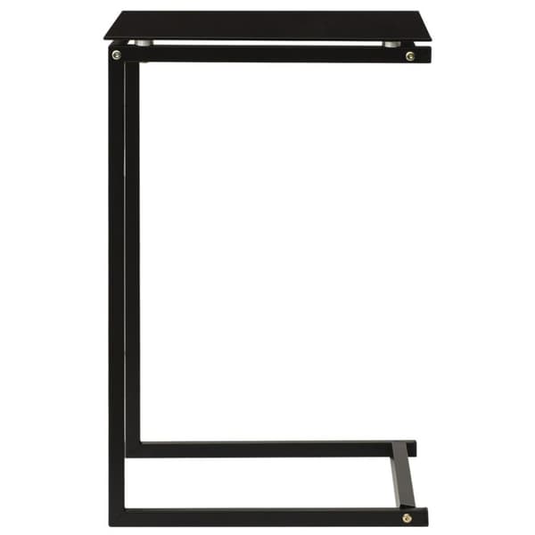 vidaXL sidebord 40x40x60 cm hærdet glas sort