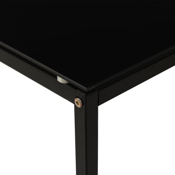 vidaXL sidebord 40x40x60 cm hærdet glas sort
